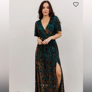 New with tags! Baltic Born Uma Jade & Bronze gown